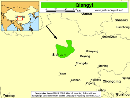 Map of Qiangyi in China