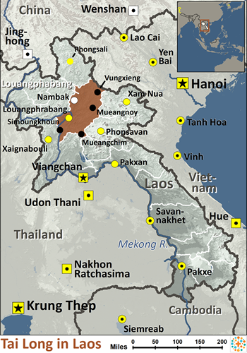 Map of Tai Long in Laos