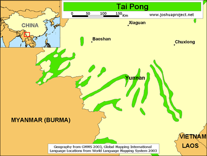 Map of Tai Pong in China