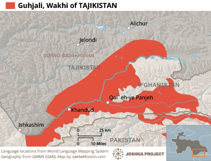 Map of Khik (Wakhi) in Tajikistan