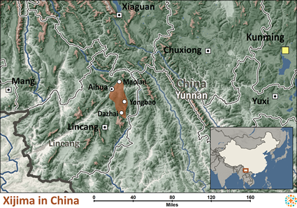 Map of Xijima in China