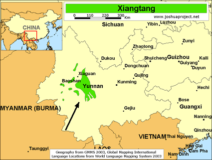 Map of Xiangtang in China