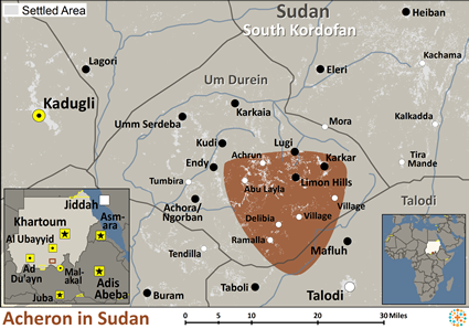 Map of Acheron in Sudan
