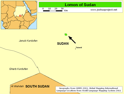 Map of Lumun in Sudan