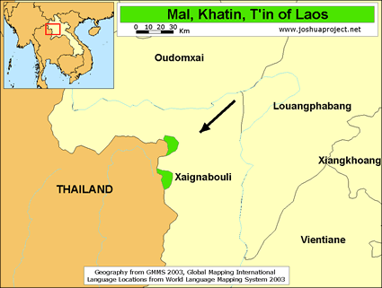 Map of Mal in Laos