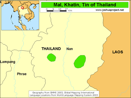 Map of Mal in Thailand