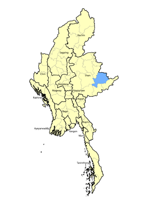 Map of Akeu in Myanmar (Burma)