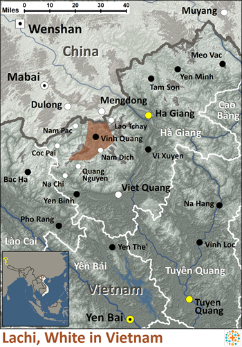 Map of Lachi, White in Vietnam