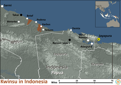 Map of Kwinsu in Indonesia