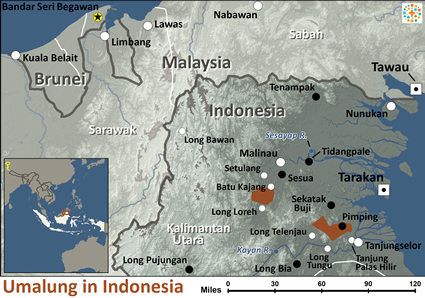 Map of Umalung in Indonesia
