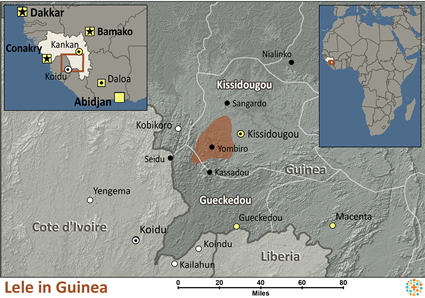 Map of Lele in Guinea