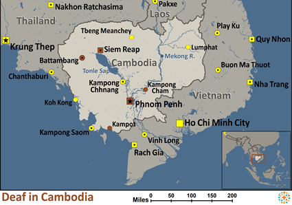 Map of Deaf in Cambodia