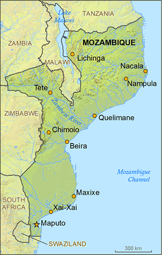 Map of Deaf in Mozambique