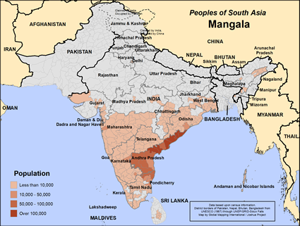 Map of Mangala in India