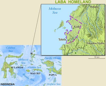 Map of Loloda in Indonesia