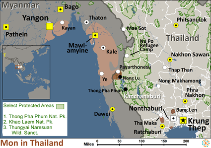 Map of Mon in Thailand