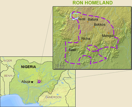Map of Ron in Nigeria
