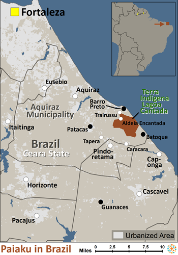 Map of Paiaku in Brazil