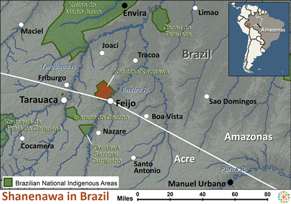 Map of Shanenawa in Brazil