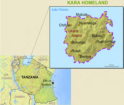 Map of Kara, Regi in Tanzania