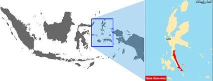 Map of Maba in Indonesia