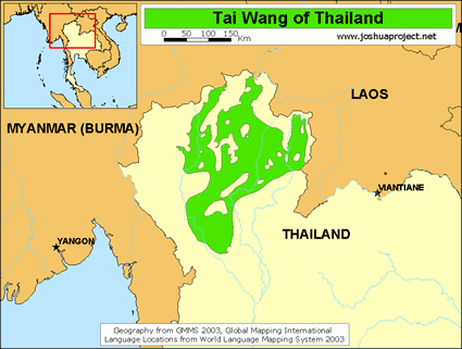 Map of Tai Wang in Thailand