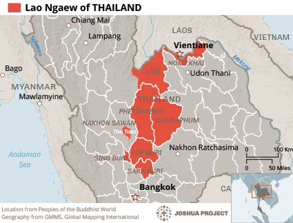 Map of Lao Ngaew in Thailand