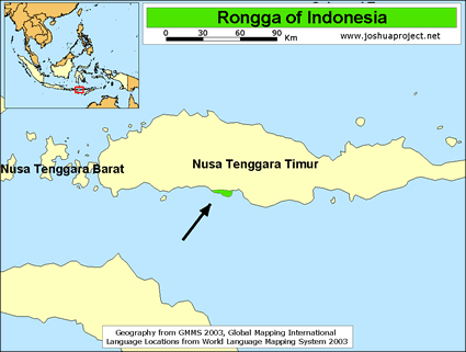 Map of Rongga in Indonesia