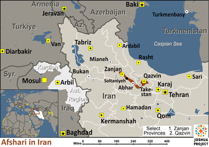 Map of Afshari in Iran
