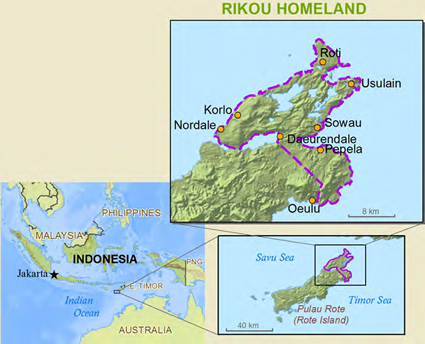 Map of Ringgou in Indonesia