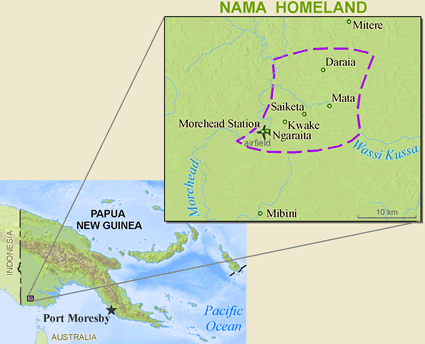 Map of Nama in Papua New Guinea