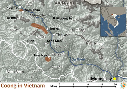 Map of Coong in Vietnam