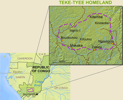 Map of Teke-Tyee in Congo, Republic of the