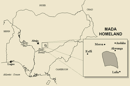 Map of Madda in Nigeria