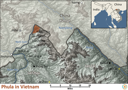 Map of Phula in Vietnam