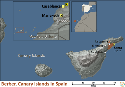 Map of Berber, Canary Islands in Spain