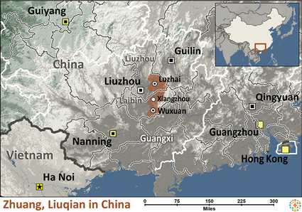 Map of Zhuang, Liuqian in China