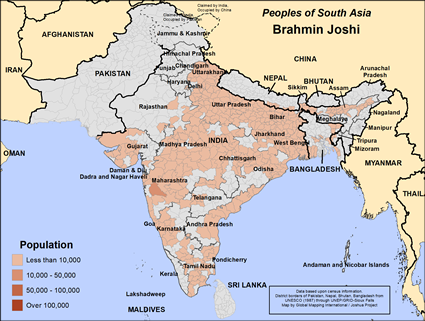 Map of Brahmin Joshi in Bangladesh