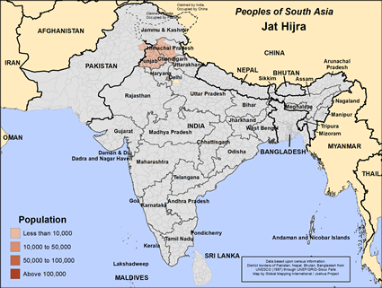 Map of Jat Hijra in India