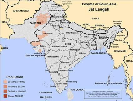 Map of Jat Langah in India