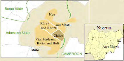 Map of Kirya-Konzel in Nigeria