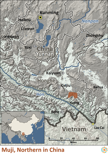 Map of Muji, Northern in China