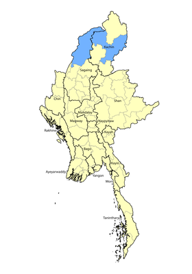 Map of Ngaimong in Myanmar (Burma)