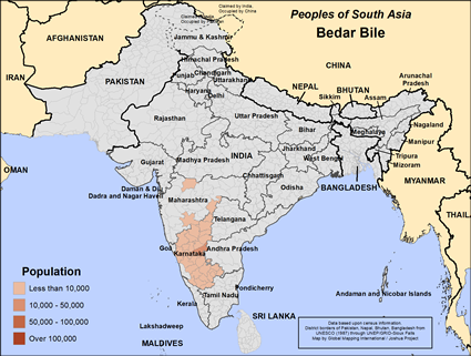 Map of Bedar Bile in India