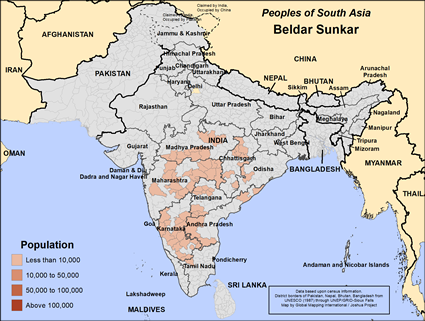 Map of Beldar Sunkar in India
