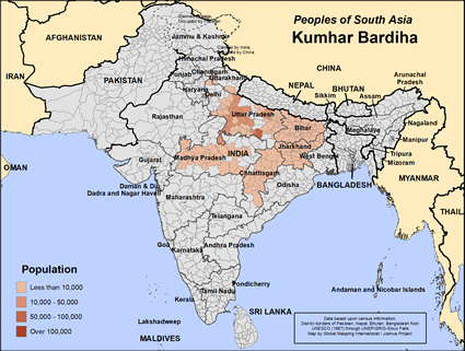 Map of Kumhar Bardiha in India