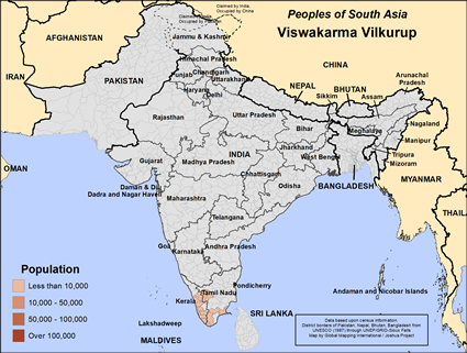 Map of Viswakarma Vilkurup in India