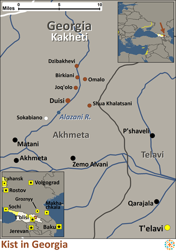Map of Kist in Georgia