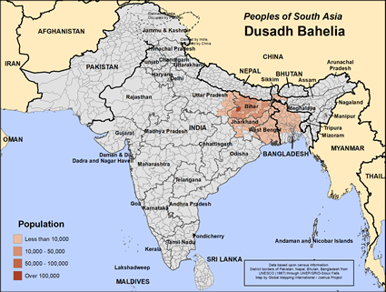 Map of Dusadh Bahelia in Bangladesh