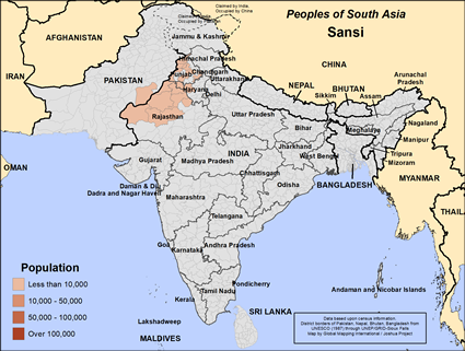 Map of Sansi in India
